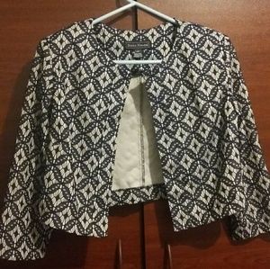 NAVY THREE-QUARTER SLEEVE BOLERO